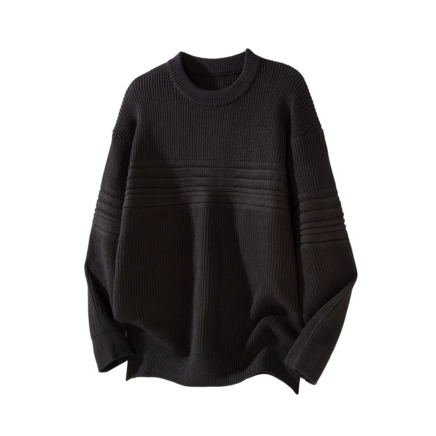 Pullover mit Rundhalsausschnitt im entspannten Stil für Männer, College-Studenten, vielseitiger, trendiger Modepullover, Preiskontrolle 119_voghion.com