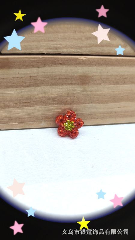 厂家直销彩钻花朵耳骨钉陶泥镶钻爱心平底彩色蝴蝶美甲配件批发|undefined