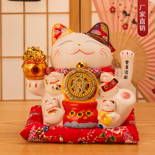 Lucky Cat Large Ornament Shop Opening Electric Shaker Large Japanese Ceramic Creative Gift Cashier Ornament