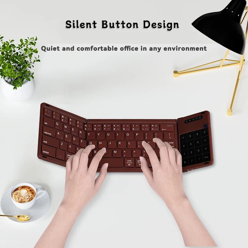 トラックパッド折りたたみキーボードマウスポータブルマルチデバイス 3 Bluetooth ワイヤレスキーボードとマウス携帯電話タブレットデスクトップユニバーサル|undefined