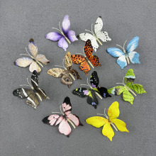 仿真花小号蝴蝶3d立体小红书爆款diy鞋花帽花发夹材料高品质