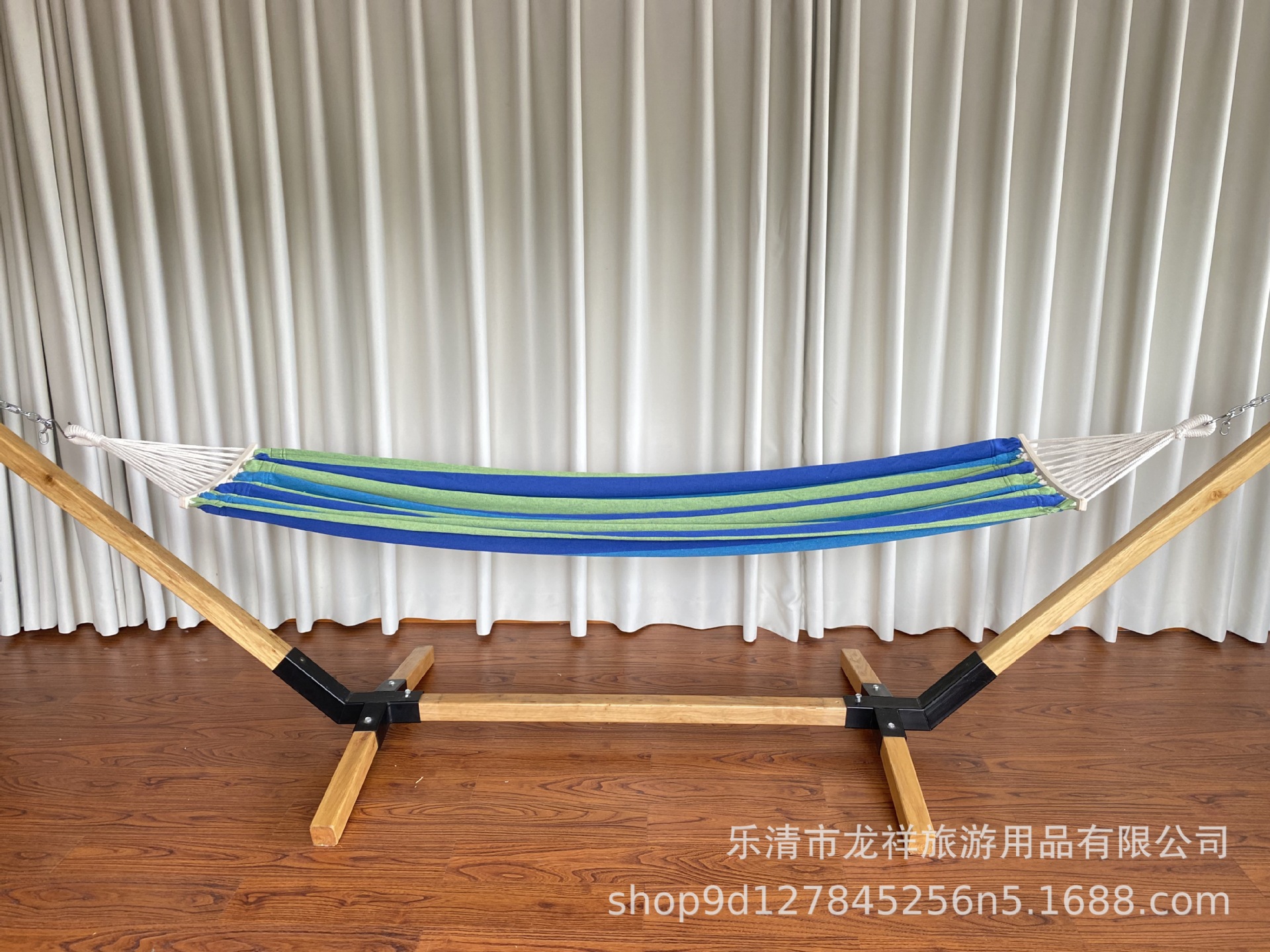 200*100cm 파란색과 녹색 스트립 어두운 색상