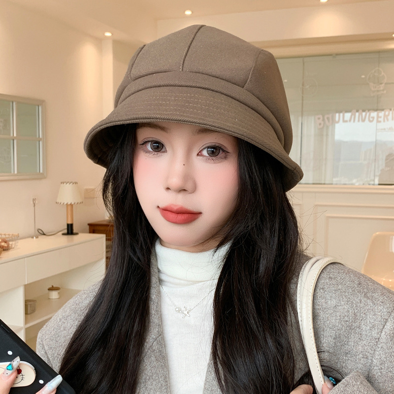 百搭英伦风云朵贝雷帽秋冬季时尚休闲防风保暖帽日系显脸小帽子女|undefined