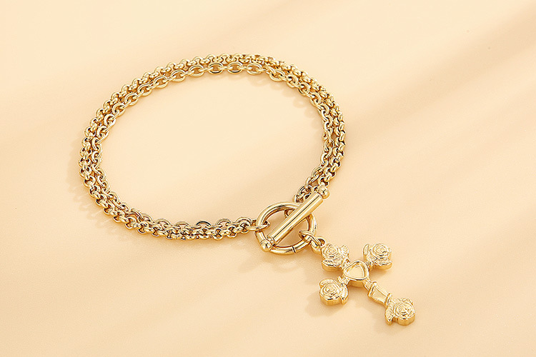 6g Weight PVD Coated Gold Plating Process 18K Gold Plated Plating Material 304 Stainless Steel Pendant Material No Inlaid Inlay Material Bracelets Classification 304 Stainless Steel Chain Material Anniversary, Business, Travel Occasion 304 Stainless Steel Material Cross Pattern Women'S Gender Fashion Style Waterproof Non Tarnish Craft Gold, Silver Color PVD Coated 18K Gold Plated Geometric Titanium Steel Fashion Waterproof Non Tarnish Bracelets 2