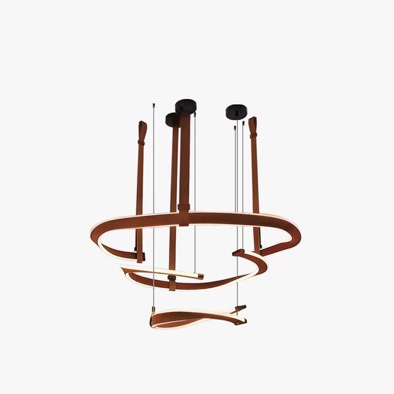 Lámpara de la sala de estar minimalista italiana después de la villa moderna elegir alto comedor de cuero anillo de vestíbulo luz principal lujosa