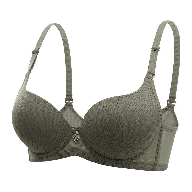 Damen-BH mit Push-up-Effekt, seitlicher Stütze, Bügel, dünnem Oberteil, dickem Unterteil, sexy, atmungsaktiv, mit Löchern_voghion.com