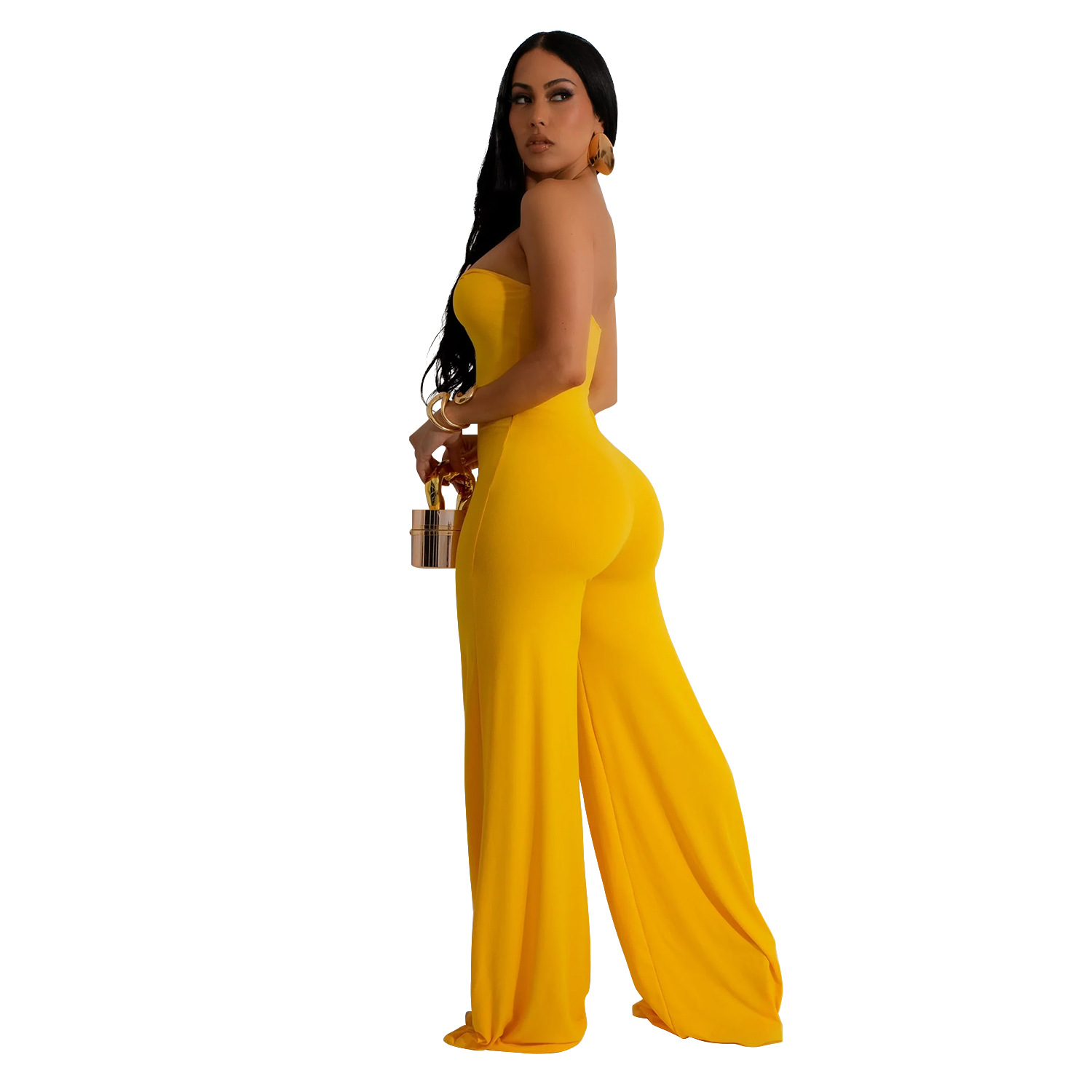 Women's Holiday Daily Bodysuits Sexy Streetwear Solid Color Full Length Jumpsuits display picture 44