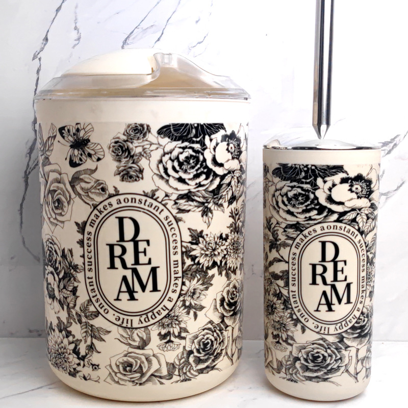 YUFEI Trendy Cross-border National Tide Printing Nuevo kit de baño Productos de baño de lujo ligero Seis juegos de artículos de tocador para el hogar