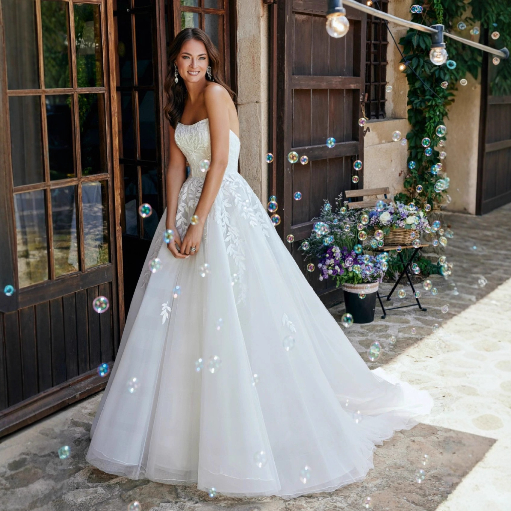 Tubo superior vestido de novia 2024 nueva primavera arrastrándose blanco Mori Super hadas estación independiente Comercio exterior registro vestido de noche image 4