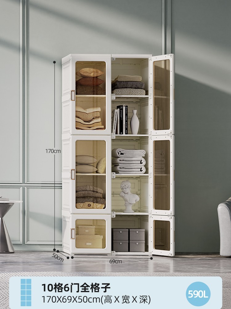 Instalación libre armario simple hogar dormitorio simple moderno de plástico plegable gabinete de alquiler de la habitación image 14