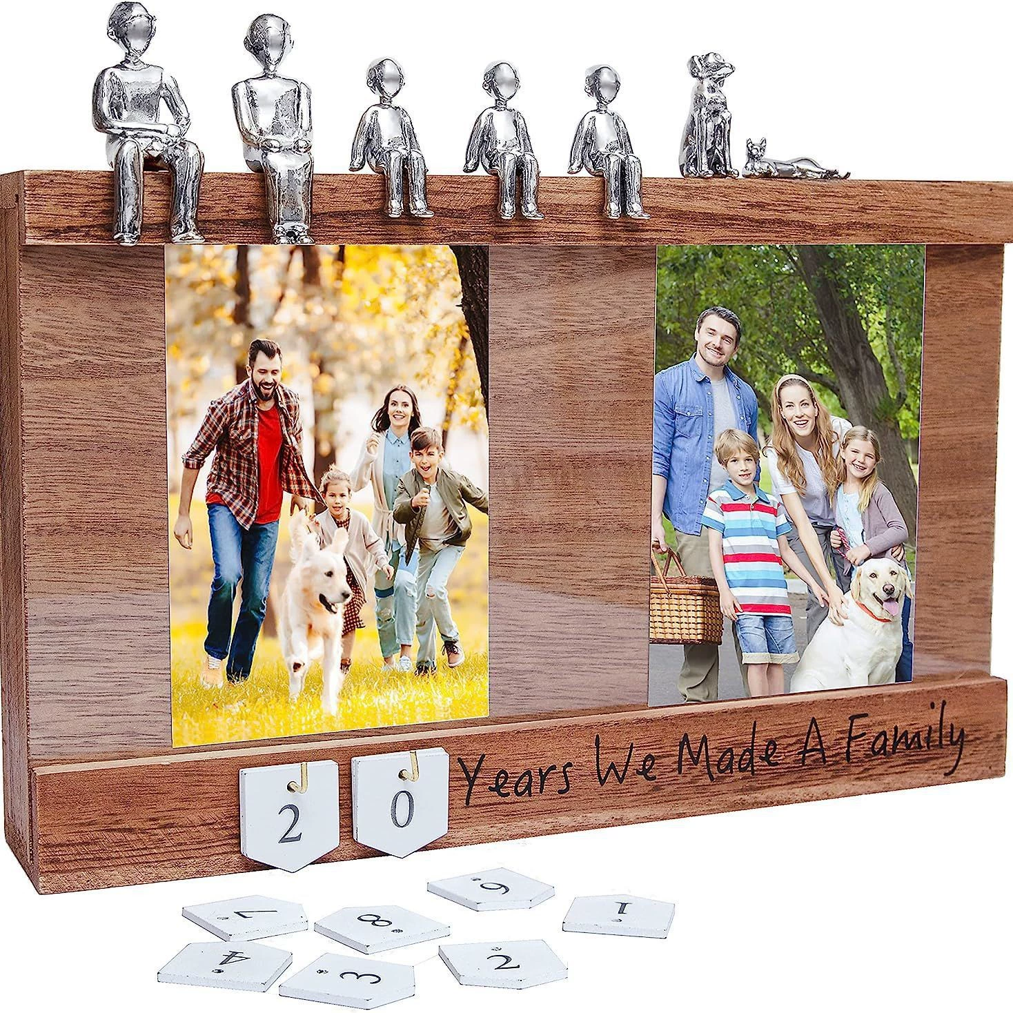 Главная Творческая новая деревянная любовь обмотка фоторамка украшения мемориальная фоторамка подвесная настенная деревянная фоторамка подвесные украшения