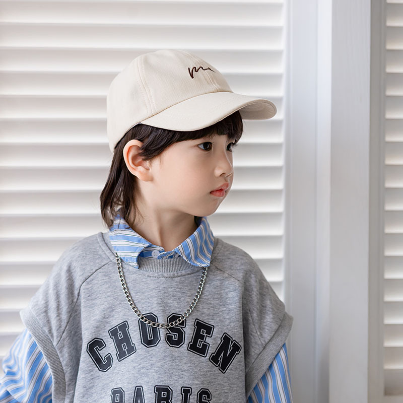 Los niños gorra de béisbol primavera y verano Corea moda niños y niñas patrón de onda casual pico Cap marea sombrero bebé al aire libre