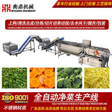 净菜加工流水线 中央厨房水果蔬菜气泡清洗机 果蔬清洗漂烫风干线
