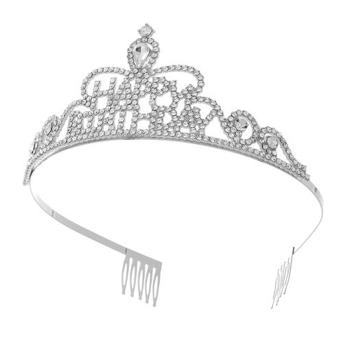 Factory direct sales HAPPY birthday shoulder strap birthday crown gift belt set multi-color ribbon