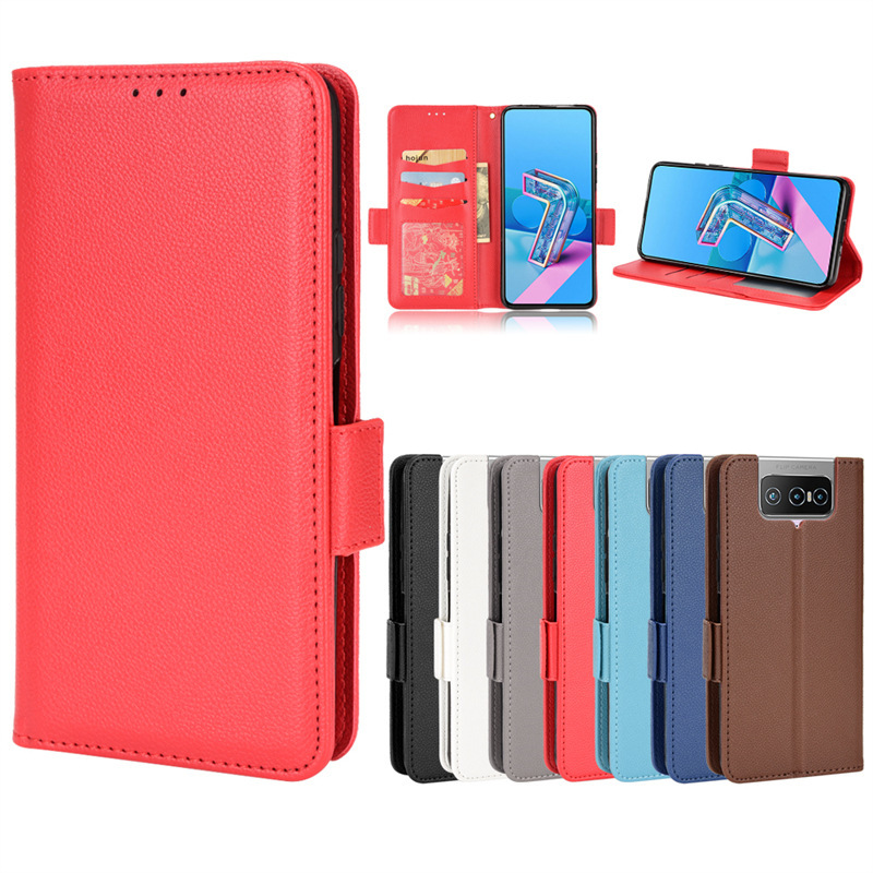 For ASUS Zenfone 8 Flip Phone Case ASUS ZS672KS Phone Leather Case Flip Card Wallet