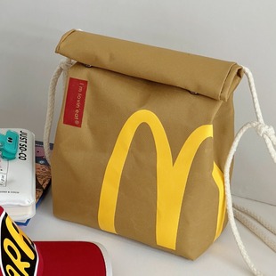 Madonna Shoulder Paper Bag Backpack Shoulder Bag Large Capacity College Students Class Casual Large Capacity Schoolbag Ins Trendy