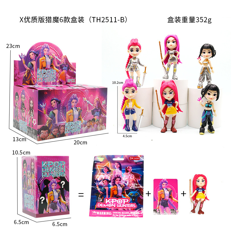 Transfronterizo K-pop caza de brujas 2 - 4.5 pulgadas estrella Q edición hecha a mano juego de caja ciega alrededor de la decoración de muñecas de moda