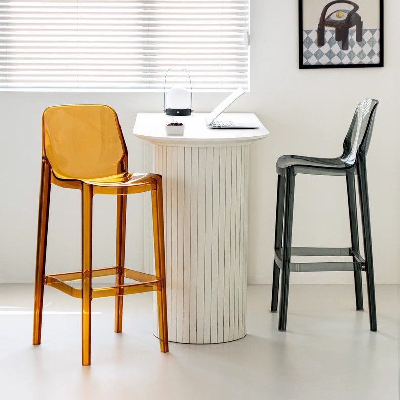 Transparent Bar Chair Acrylic Internet Celebrity Home Island Bar Stool Creative Cafe Designer Light Luxury High Chair