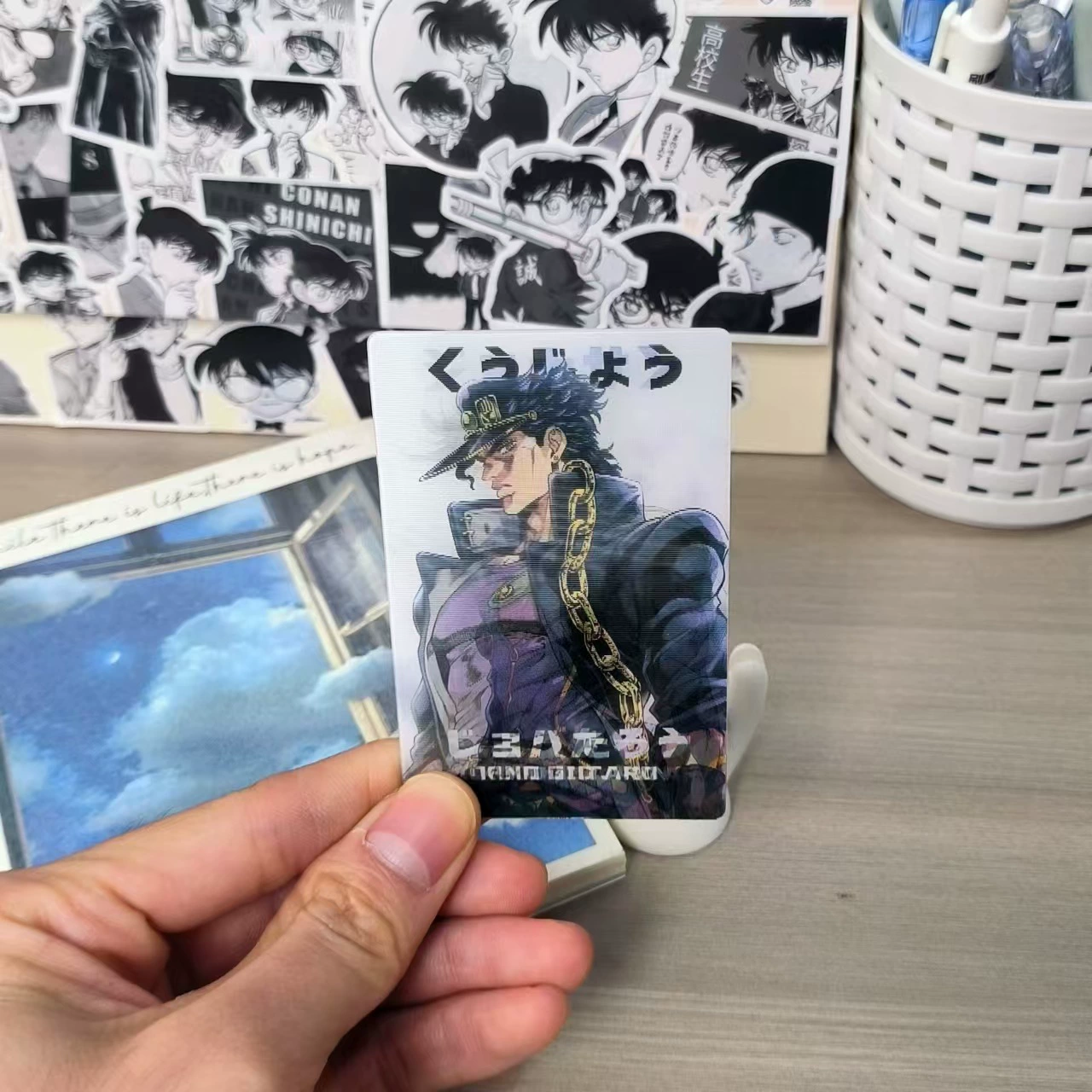 JoJo's удивительное приключение тёрочная карта пустой лента Джотаро Цулун кулон-брелок для друзей