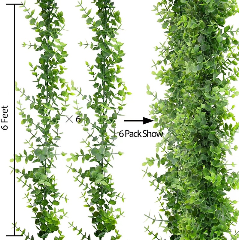 ユカリユーカリの造花のつるのエアコンのパイプをまねて藤の条の室内の装飾のプラスチックの植物を遮ります。|undefined