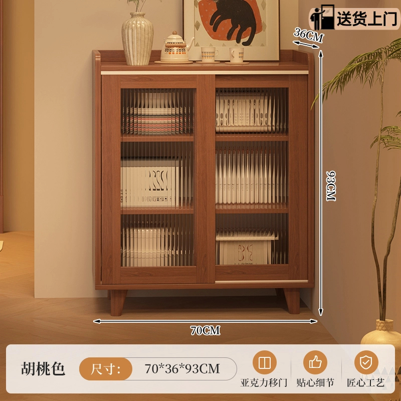 Armario de comedor contra la pared armario de almacenamiento integrado armario de almacenamiento de cocina doméstica armario de té de madera maciza armario de salón