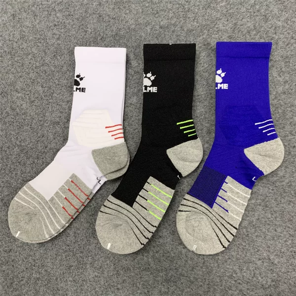 Keme Football Socks for Adults, Mid-Calf, Professional Competition Training, Sweat-Absorbent, Fashionable, Non-Slip Running Sports Socks, Cross-Border