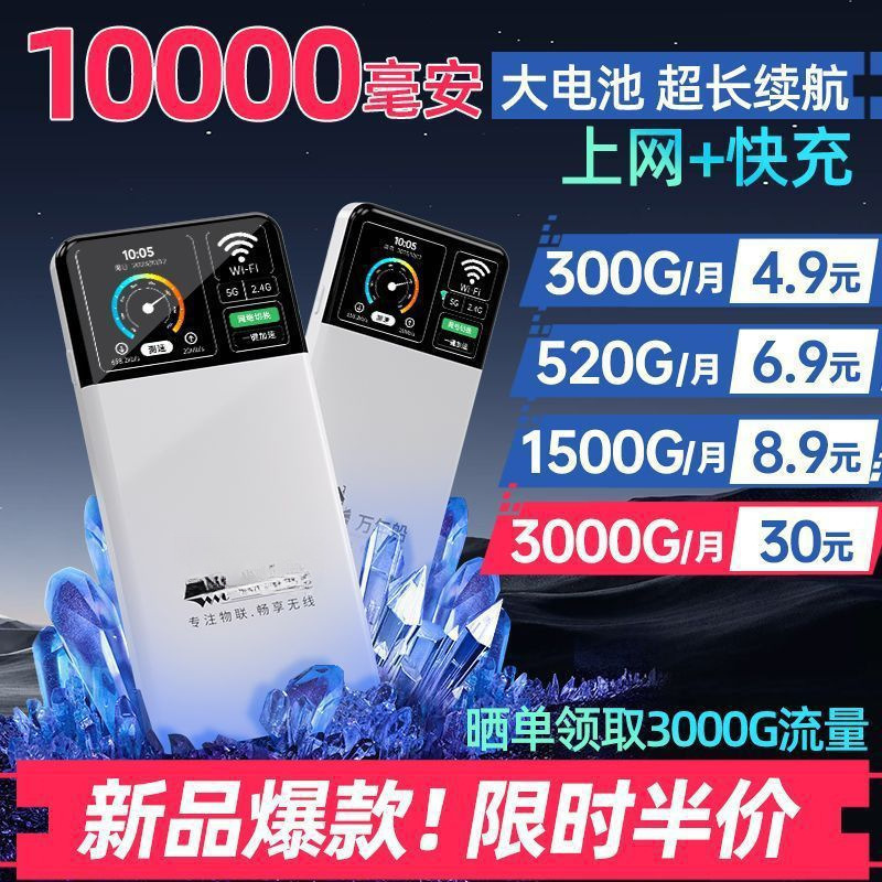新随身wifi6新款2024官方正品免插电户外宿舍便携直播路由器上网|undefined