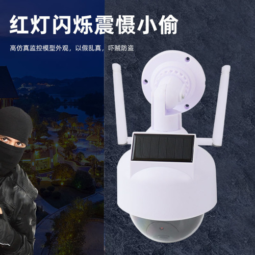 Indoor and outdoor dome simulation surveillance cameras with dual antennas and lights simulation network surveillance cameras supply