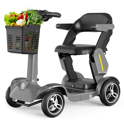 New Four-Wheel Electric Scooter Qatlanan elektrik velosipedlər - spd-1-gray-24v15ah25-30km