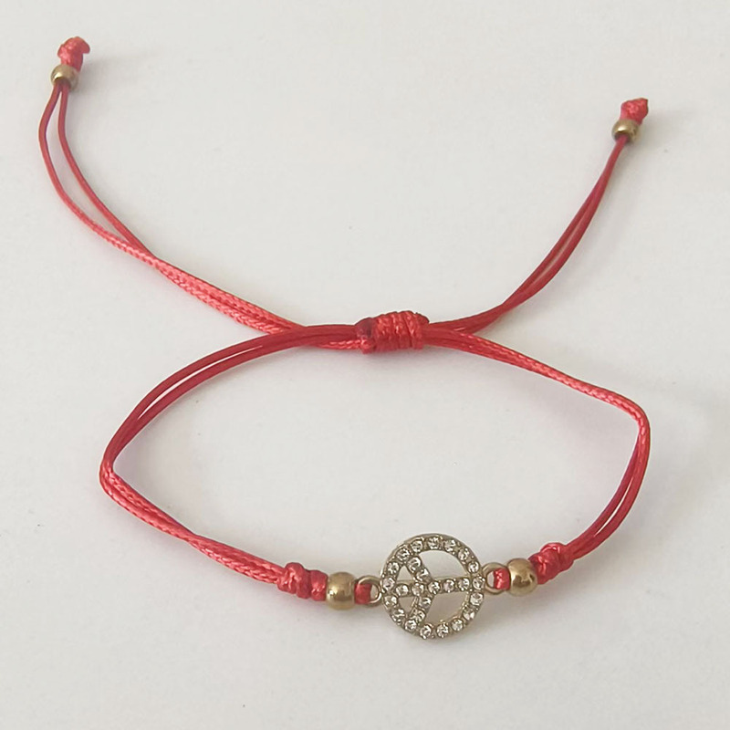 Cross-border red cord wax thread hand-woven bracelet, zodiac year fortune bead bracelet, couple's accessory, lucky charm hand ornament