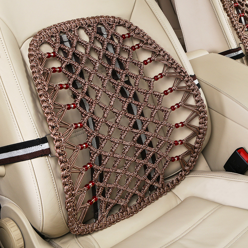 Car waist support summer hand-woven ice silk waist support car backrest waist pillow office chair waist protection sedentary waist cushion pillow
