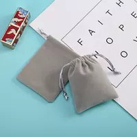 Фабрика прямой расслоение карман серый фланель мешок Drawstring мешок ювелирных изделий серый мешок хранения ювелирных изделий напечатанный ЛОГОТИП