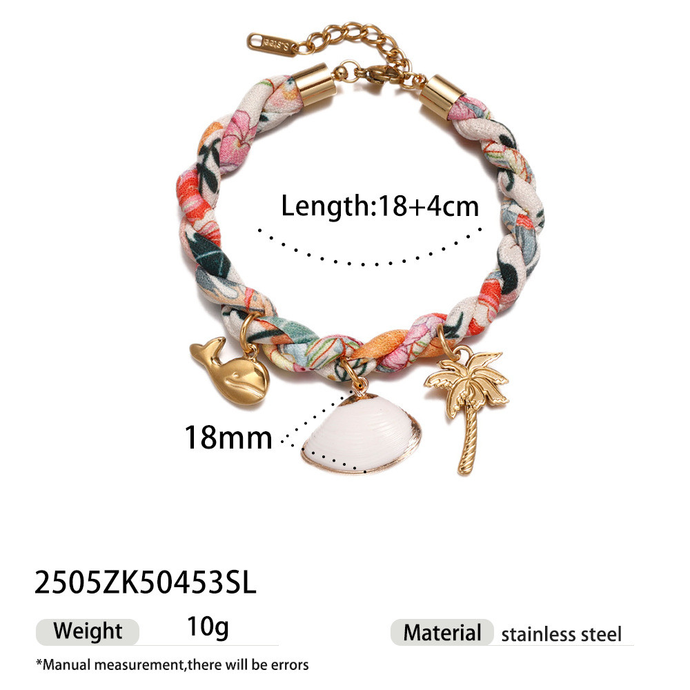 Taena collar colgante de acero inoxidable europeo y americano dulce y fresco bufanda de seda estilo chica caliente collar de color tejido cadena de clavícula collar