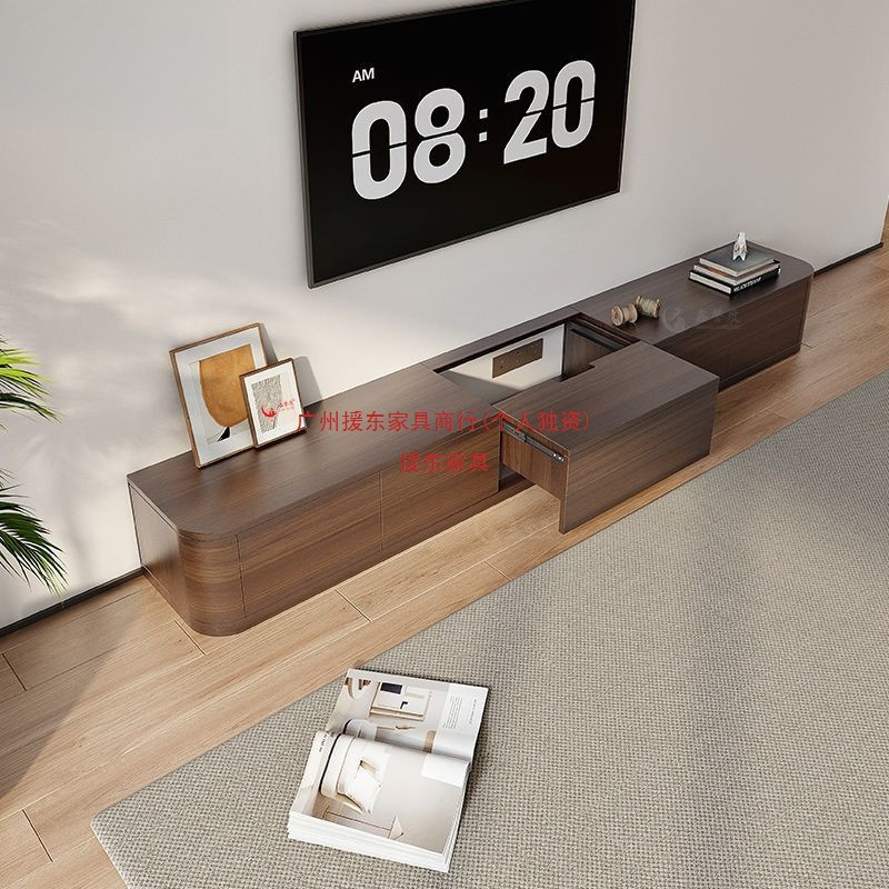 Hidden Plug-In Tv Cabinet Living Room 2025 Storage Locker Small Apartment Integrated Wall Cabinet Tv Floor-Standing