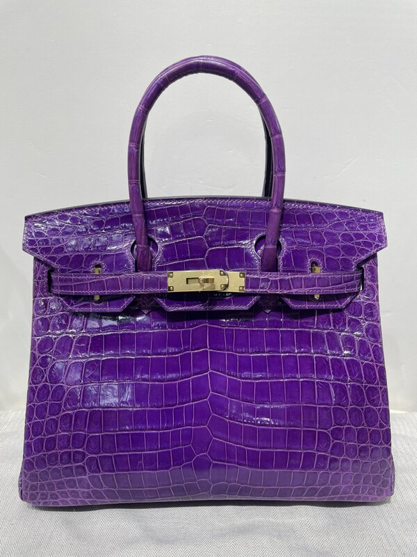 High-quality Nile crocodile leather Binkin platinum BK glossy 25/30 handbag for women, fully hand-sewn with wax thread High-quality Nile crocodile leather Binkin platinum BK glossy 25/30 handbag for women, fully hand-sewn with wax thread