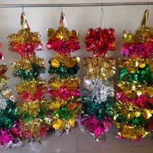 殡葬清明拉花 各种尺寸清明吊 坟飘 扫墓拉花 彩色塑料祭祀拉花