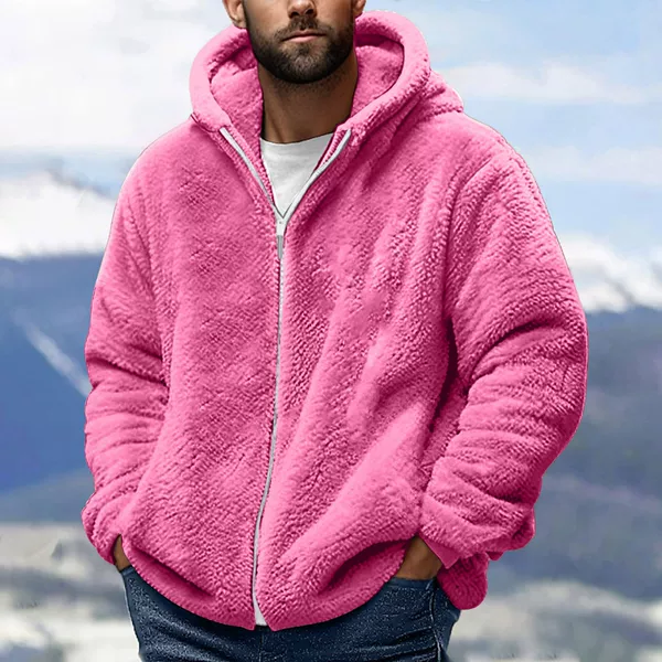 2025 Cross-Border Jacket Men's Autum Double-Sided Velvet Warm Jacket Ma Xuxun Loose Hooded Jacket