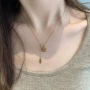 小众抽拉吊坠锁骨链