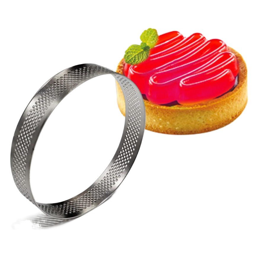 Cuadrado redondo oval anillo de tarta de frutas anillo de tarta de perforación anillo de torre de acero inoxidable 304 molde de pastel de mousse 8cm