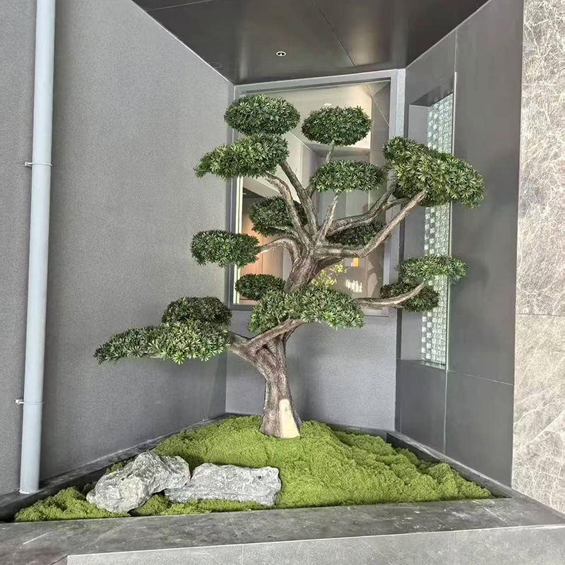 批发仿真造型罗汉松四季常青仿真松树盆景室内商场装饰景观美人松|undefined
