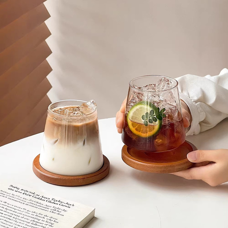 Japanese-Style Mount Fuji Glass Cup, Instagram-Style Iced American Latte Coffee Cup, Household Cold Drink Cup, Beverage Cup, Water Cup Japanese-Style Mount Fuji Glass Cup, Instagram-Style Iced American Latte Coffee Cup, Household Cold Drink Cup, Beverage Cup, Water Cup