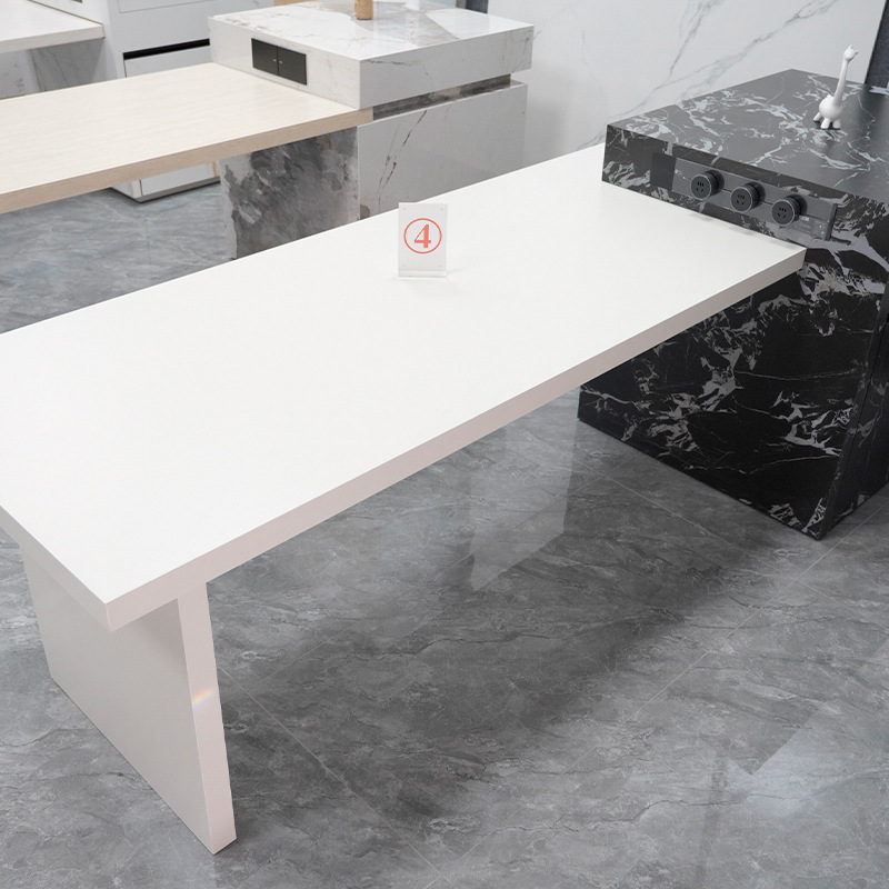 Solid Wood Dining Table Island Integrated Retractable Household Hanging Full Slate Multi-Functional Storage Kitchen Island Mid-Century Style