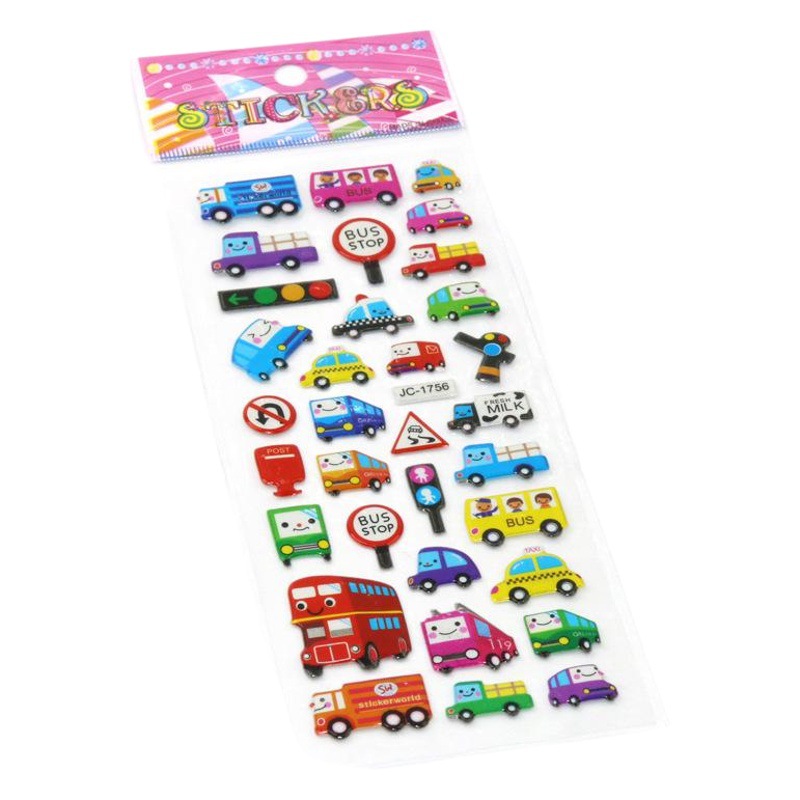 Factory direct children's cartoon stickers stereo stickers puzzle early education kindergarten reward bubble stickers