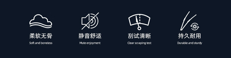 Suitable for Changan Lumin Nuo Corn Wiper Blades, Compatible with 23/24/24/25 Models, Silent Wiper Blades