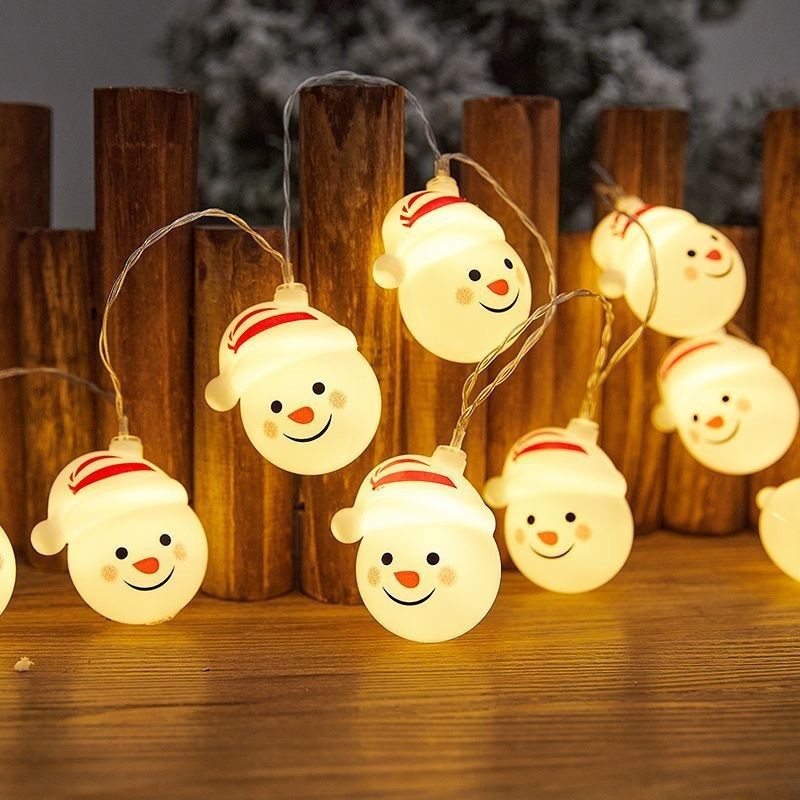 Decoración de Navidad cadena de lámparas LED transfronterizas fabricantes de explosión de estilo recto de Navidad atmósfera de lámparas al aire libre fiesta de patio