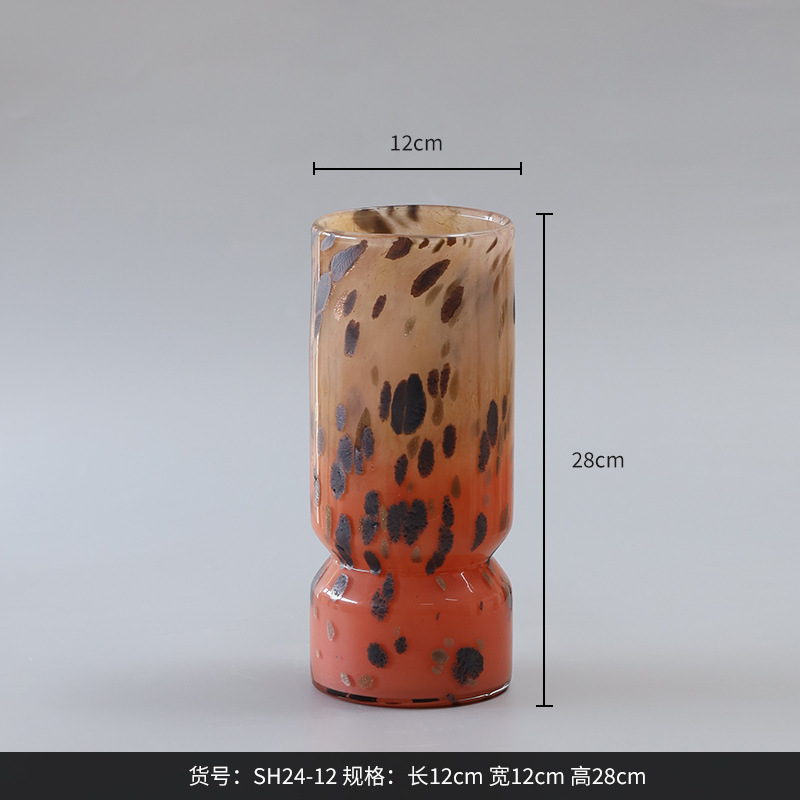 허리를 잘록하게 잡아주는 쌀바닥 브라운 도트 화분 SH24-12