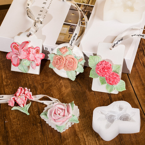 Sanxin Hydrangea diffuser stone silicone mold DIY aromatherapy plaster brand car pendant candle brand silicone abrasive tool
