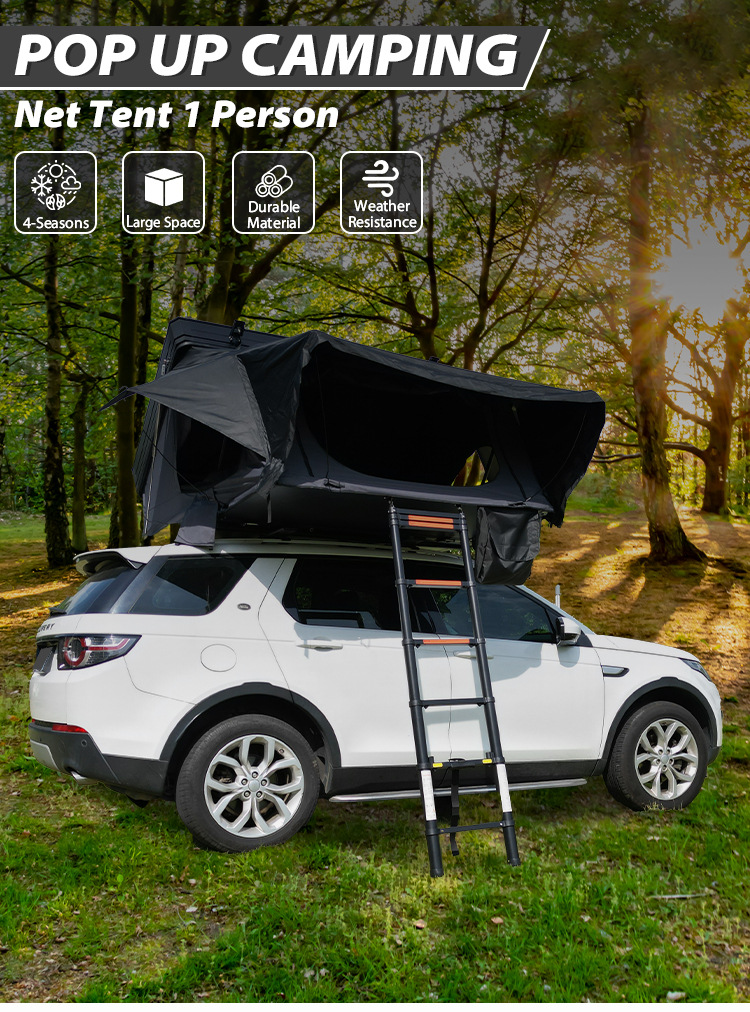 Cross-Border New Roof Tent Hard-Top Aluminum Alloy Travel Car Tent Outdoor Camping Self-Driving Tour Roof Tent