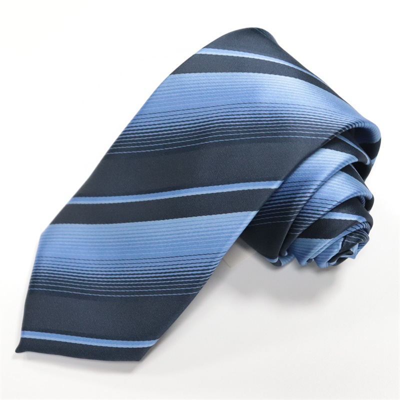 Senior business hand-made blue striped Shaoxing Shengzhou men's tie men's suit formal college style foreign trade wholesale_voghion.com