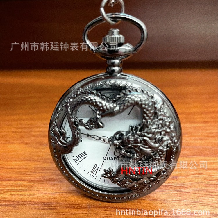 2025 new quartz movement large pocket watch hollow Roman literal manufacturers in stock wholesale